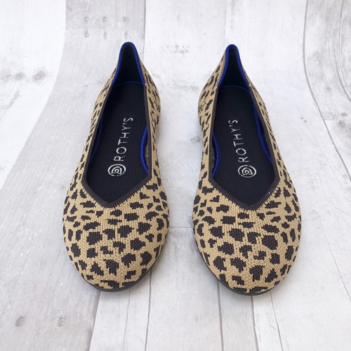 leopard round toe flats