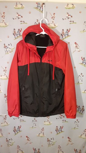 🌄Giubbino Oakley Rosso Nero Foderato Sherpa Full Zip con Cappuccio Uomo Taglia Small - Foto 6 di 17