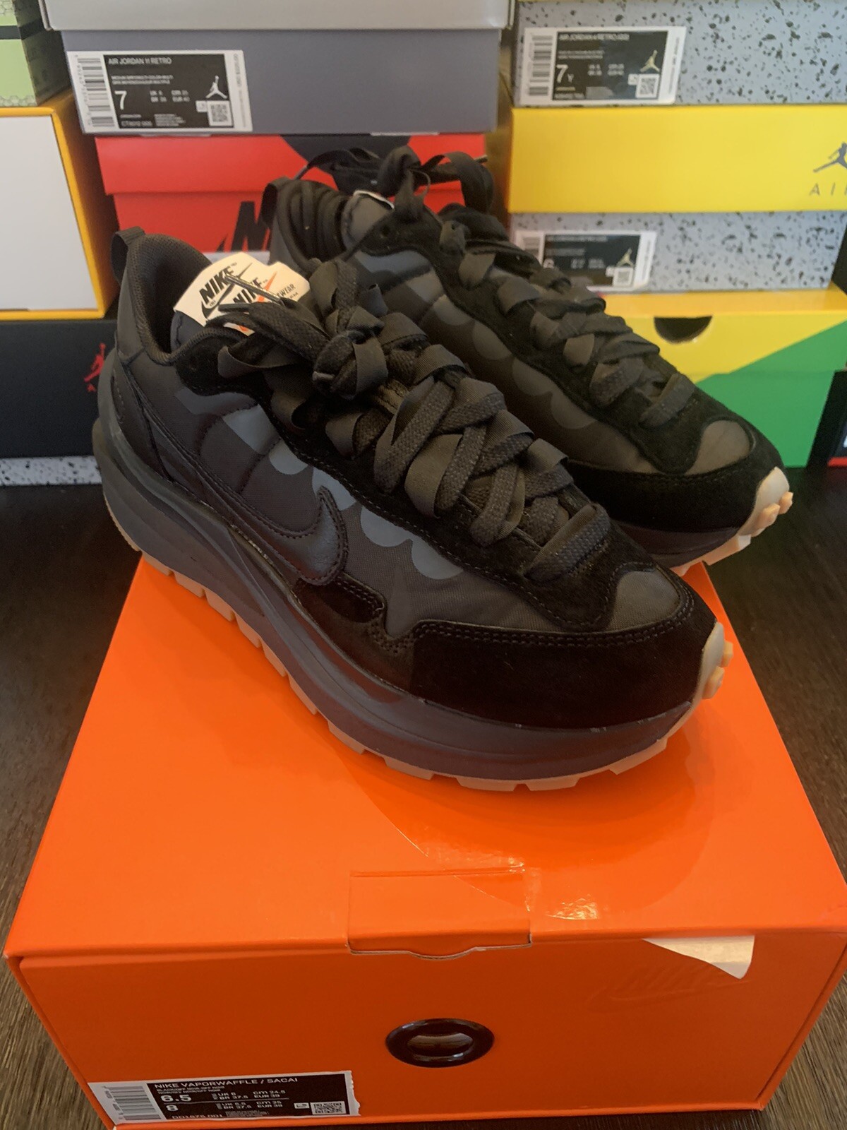 SACAI X NIKE Nike VaporWaffle x Sacai gomma nera taglia 6 5 M DeadStock