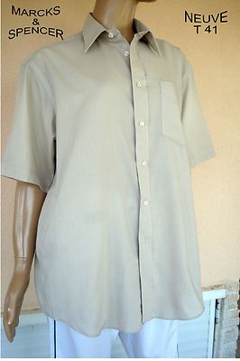 MARKS & SPENCER SHIRT KLEID BEIGE NEU GR 41 XXL