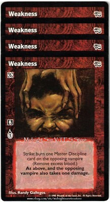 Weakness x4 Ancient Hearts V:TES VTES Vampire CCG