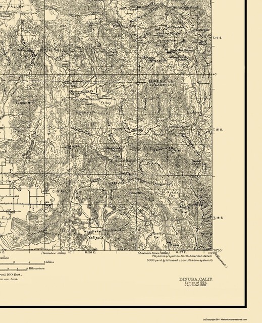 Topo Map Dinuba California Quad USGS 1924 23 x 28.31 eBay