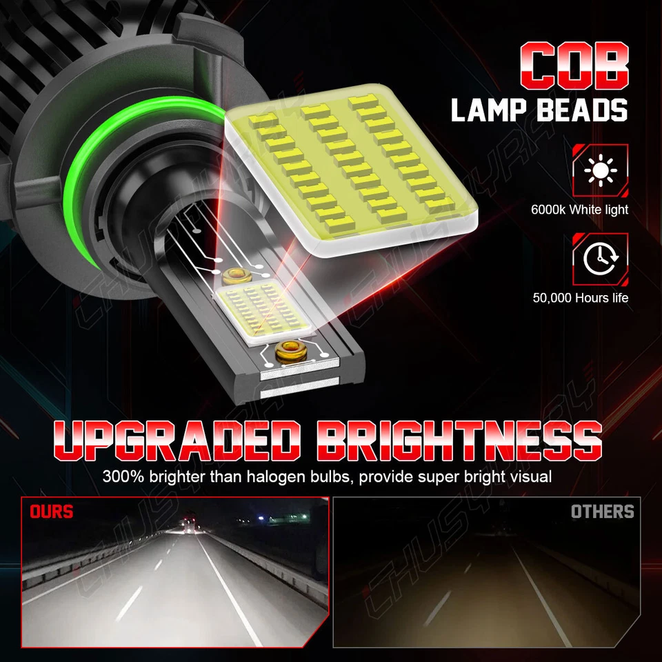 2 светодиодные лампы ближнего света 6000K 9006/HB4 для Acura NSX 1991-2001 - Изображение 2 из 4