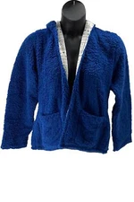 MUK LUKS Faux Sherpa Wrap Blue