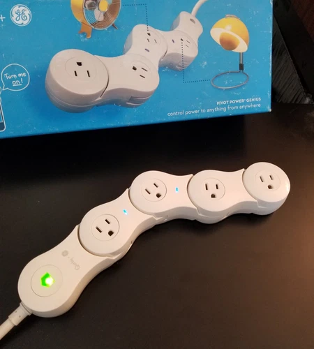 Quirky GE Pivot Power Genius Wink WiFi Smart Outlet Power Strip Surge Protector