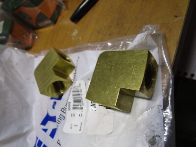 1/2'' x 1/2'' Female NPT x Female NPT Brass Elbow QTY 2