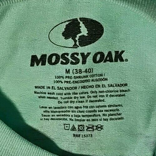 Nuova T-Shirt Pesca Mossy Oak Outdoor Sportivo Celadon Uomo Taglia M (38-40) - Foto 4 di 4