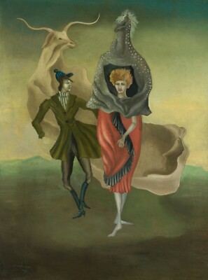LEONORA CARRINGTON Art Poster or Canvas Print ''PERSONAJES DE TEATRO''