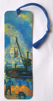 Meer Gemälde Gemälde Boot Lesezeichen Cezanne Die Seine bei Bercy Geschenk x Ihn UNBENUTZT