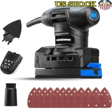 1.4A Multi-Function Detail Sander 12000 OPM Dust Collection 12pcs Sandpaper New