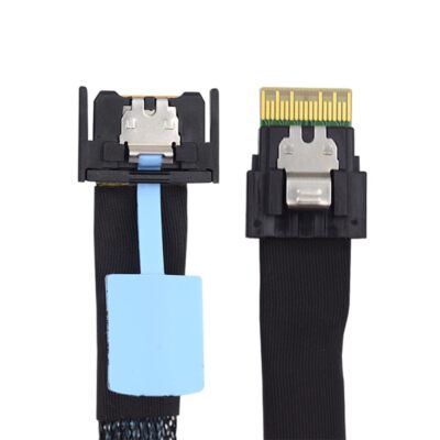 PCI-E 5.0 MCIO Mini Cool Edge IO to Slimline SAS 4X SFF-8654 Extender Cable 50CM