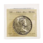 1 Dollar 1963 ICCS MS-64