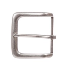 1 1/2" 38 mm Single Prong Square Belt Buckle Antique Silver