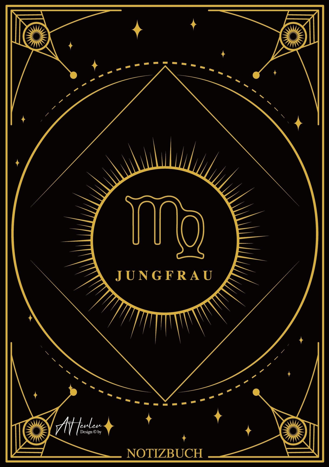 Thumbnail - Alfred Herler | Edles Notizbuch Sternzeichen Jungfrau Designed By