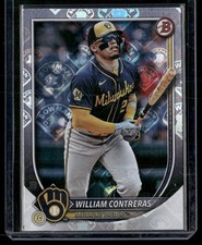 2025 Bowman - William Contreras - #70 Retro Logo Pattern Foil - Brewers
