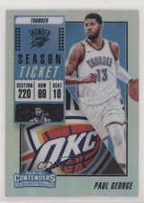2018 Contenders Season Ticket Premium Edition Silver Prizm Paul George #63 s3g
