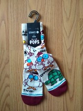 Stance Kids Crew Socks L 3-5.5 Large YL Youth Tootsie Rolls Pops NEW NWT NIP