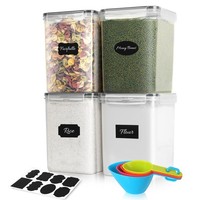 Vorratsdosen Set 5,2L Luftdicht Aufbewahrung KüChe 4Er Pack Plastik Mit Deckel