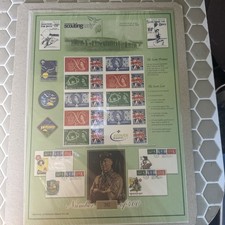 HISTORY OF BRITAIN SHEET NO. 10. 100 YEARS OF SCOUTING. SCARCE SHEET.