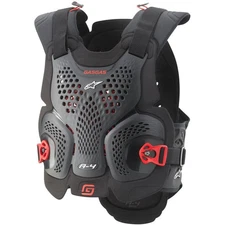 GasGas Apparel Alpinestars A-4 Max Chest Protector - Black/Red, Medium/Large