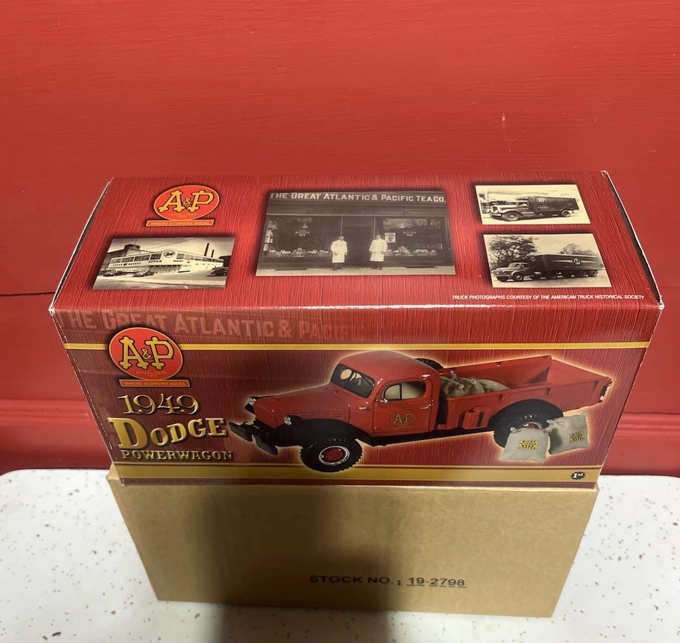 Vintage Diecast First Gear 1949 A&P Dodge Power Wagon Truck Mint In Orginal Box - Image 4 of 4