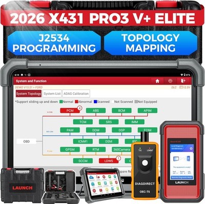2026 X431 PRO3S+ ELITE PRO5 Car Truck Diagnostic Tool ECU J2534 Programming