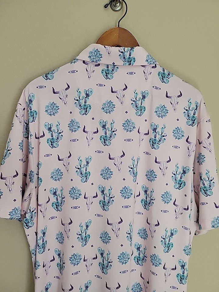 Catle Ranches Bad Birdie Golf Performance Polo Mens 2XL XXL The Ranch Cattle Skulls ...