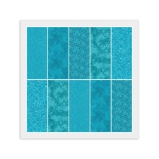 Turquoise Blue JELLY ROLL: 20 2 1/2" x 44" Strips, 100 Cotton Fabric, Dups