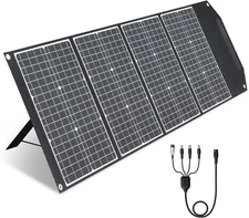PAXCESS RM120 120 Watt 18 Volt Portable Outdoor Folding Solar Panel - BLACK