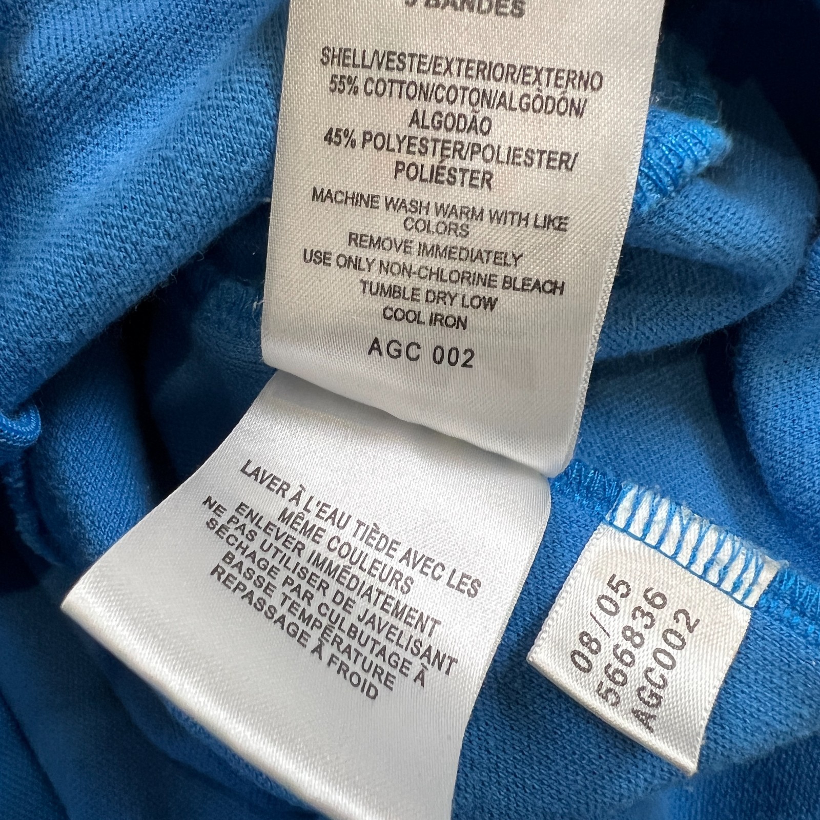 Adidas Originals Track Jacket Mens Medium Blue 3 Stripes Full Zip Tracksuit Top thumbnail 10