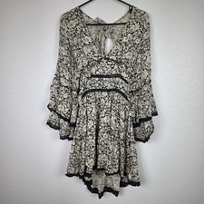 Free People Belle Sleeve XS Mini Boho Floral Dress