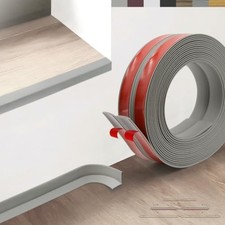 Flexible Wall Corner Protector, Peel and Stick Corner Trim Molding Gray