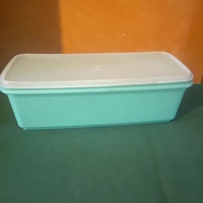 VINTAGE GRÜNER TUPPERWARE BEHÄLTER AUFBEWAHRUNGSBOX MIT INNENSCHALE