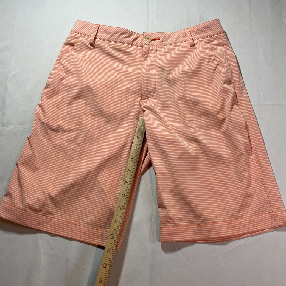 PUMA Shorts Youth Boys Large Orange Striped Preppy Golf Athleisure Outdoor - Image 3 of 4