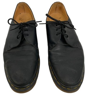 VTG Dr Martens UK 9 US M 10 Black Leather 3 eye Shoes England G10646 Oxfords
