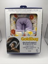 NIB GoldBug Duo Floral head support and Strap cover set - car seat, stroller