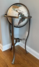 Unique Art Mother of Pearl  Gemstone World Globe