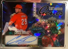 2025 LEAF METAL BASEBALL RC CHASE BURNS AUTO /15 BLUE ICE CRYSTALS SP 1st GEMS