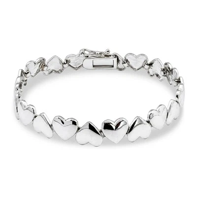 925 Sterling Silver Eternal Heart Bracelet 7 Inches For Women - Image 1 of 4