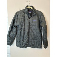 Patagonia Kids' Nano Puff Brick Quilt Jacket Black XL Size 14 READ