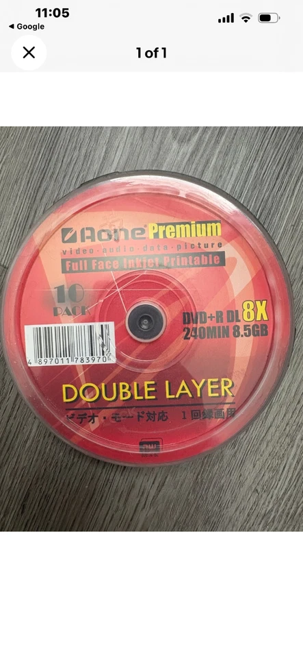Aone DVD+R Gold Edition 8x Dual Layer 8.5GB - Pack of 25, 8.5GB data capacity - Image 2 of 4