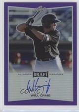 2016 Leaf Metal Draft Purple Prismatic 1/20 Will Craig #BA-WC1 Auto a2v