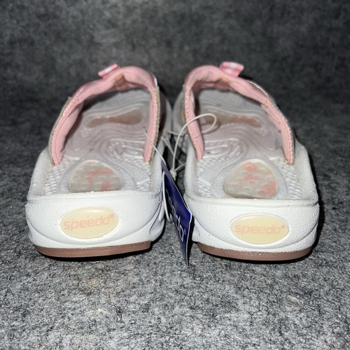 Speedo Women’s White And Pink Slides Size 6 NWT - Picture 6 of 8