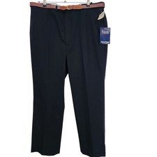 WM F. Farah Men's Navy Trouser Dress Pants VINTAGE with Belt Size 42x30