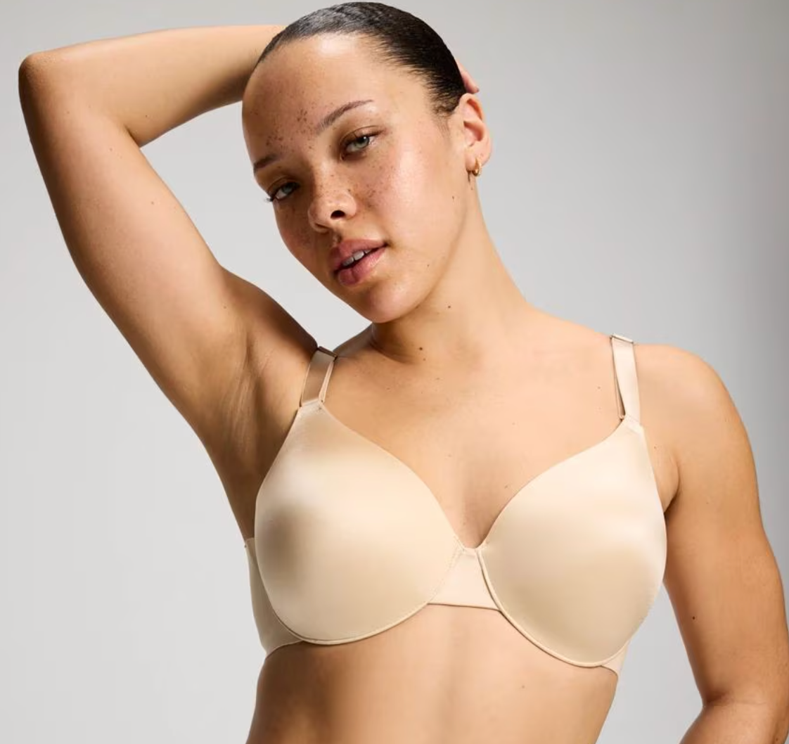 Soma 36C Bra Vanishing Back Balconet Underwire Style Beige Smooth t-shirt