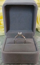 Stunning Revere 9ct White Gold Cz Solitaire Engagement Ring Size ~ K1/2 Nwot