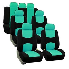 Flat Cloth Full Set Car Seat Covers Three Universal Mint Seat Cover 3 Row Set