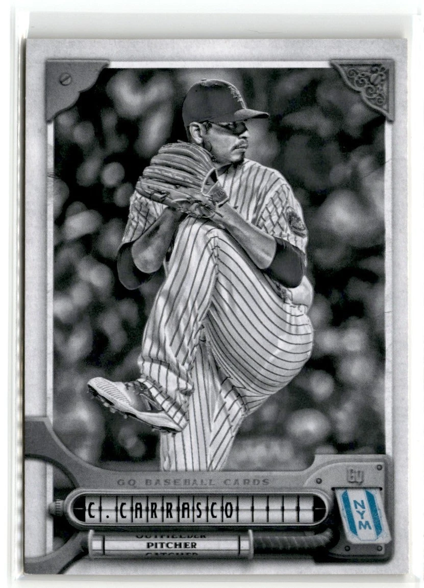 2022 TOPPS GYPSY QUEEN BLACK & WHITE CARLOS CARRASCO /50 METS #147