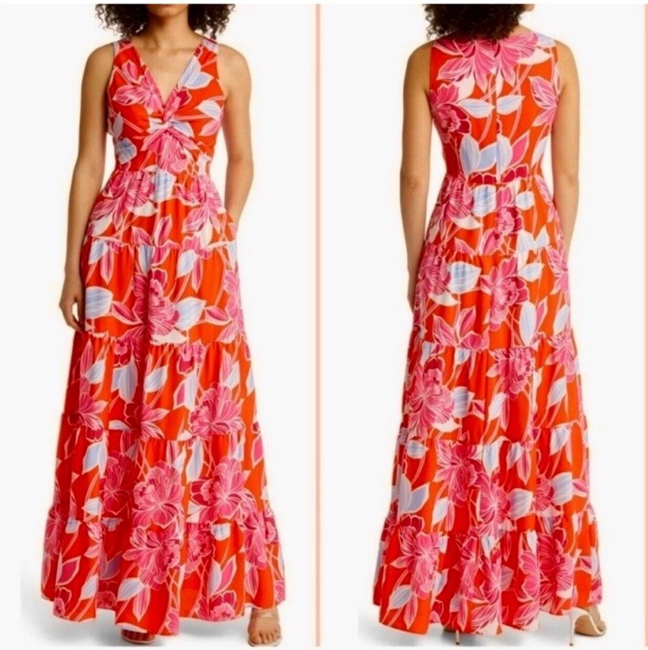embellished wrap maxi dress Feather-Embellished Wrap Maxi Dress with Drawstring Sleeves