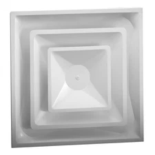 Hart & Cooley Steel 4-Way Diffuse w/2 Cone Design & 12" Fixed Collar (Open Box)